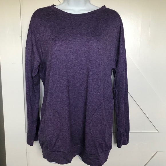𝅺purple long sleeve loose fit top - Picture 3 of 3